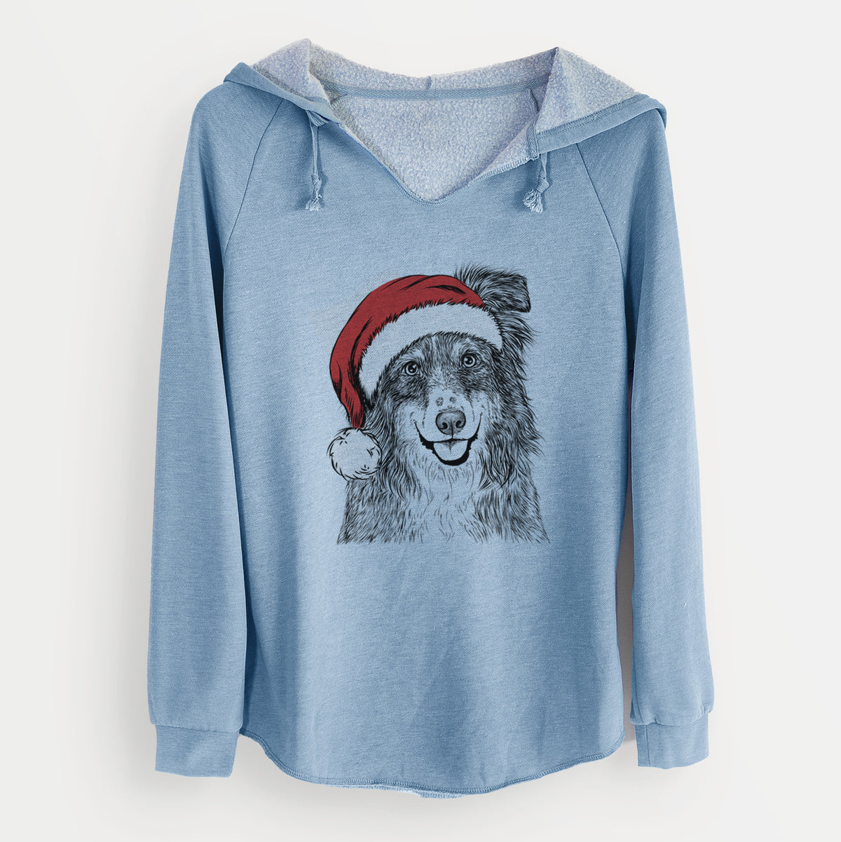 Santa Aushe the Australian Shepherd - Cali Wave Hooded Sweatshirt