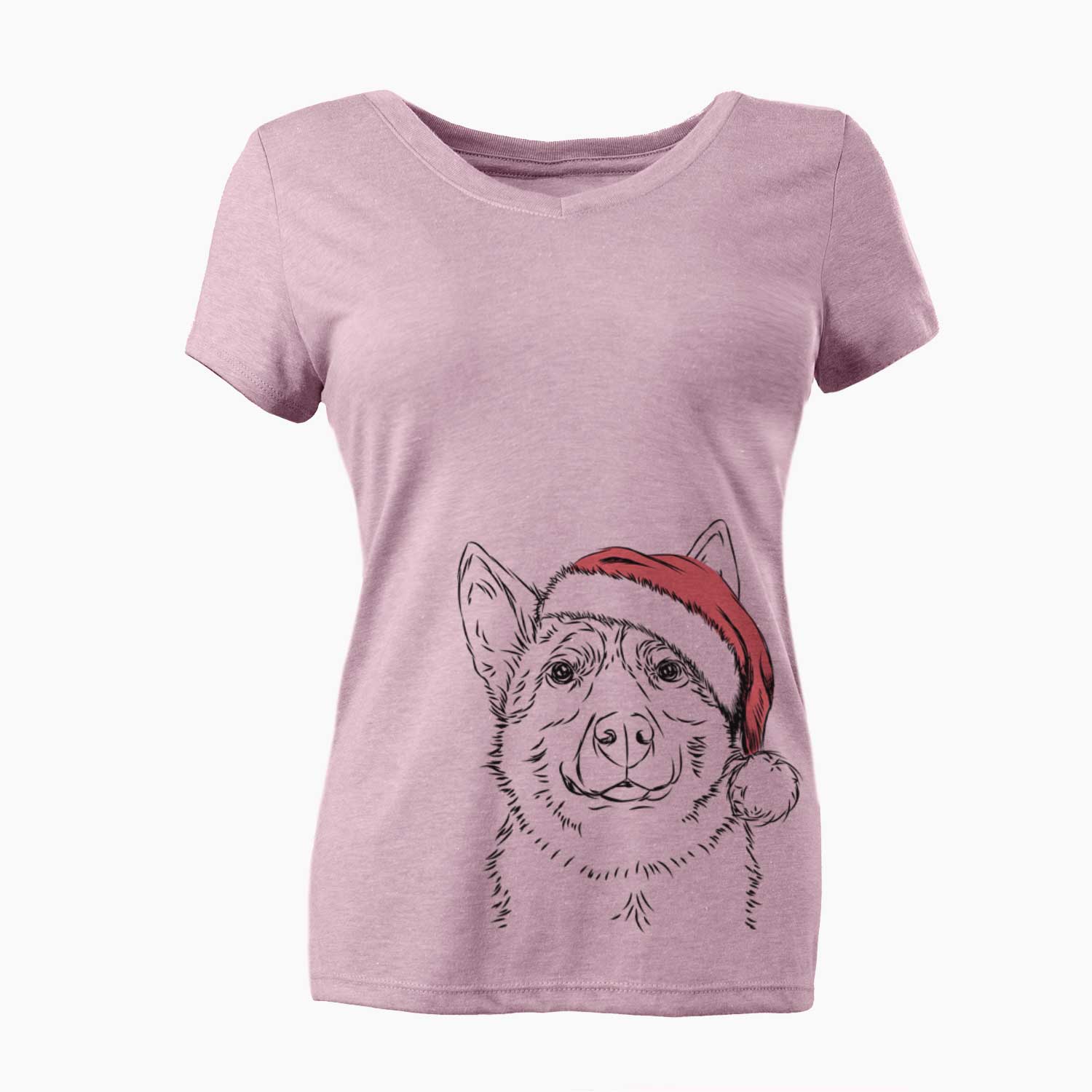 Santa Austin the Heeler - Women's V-neck Shirt