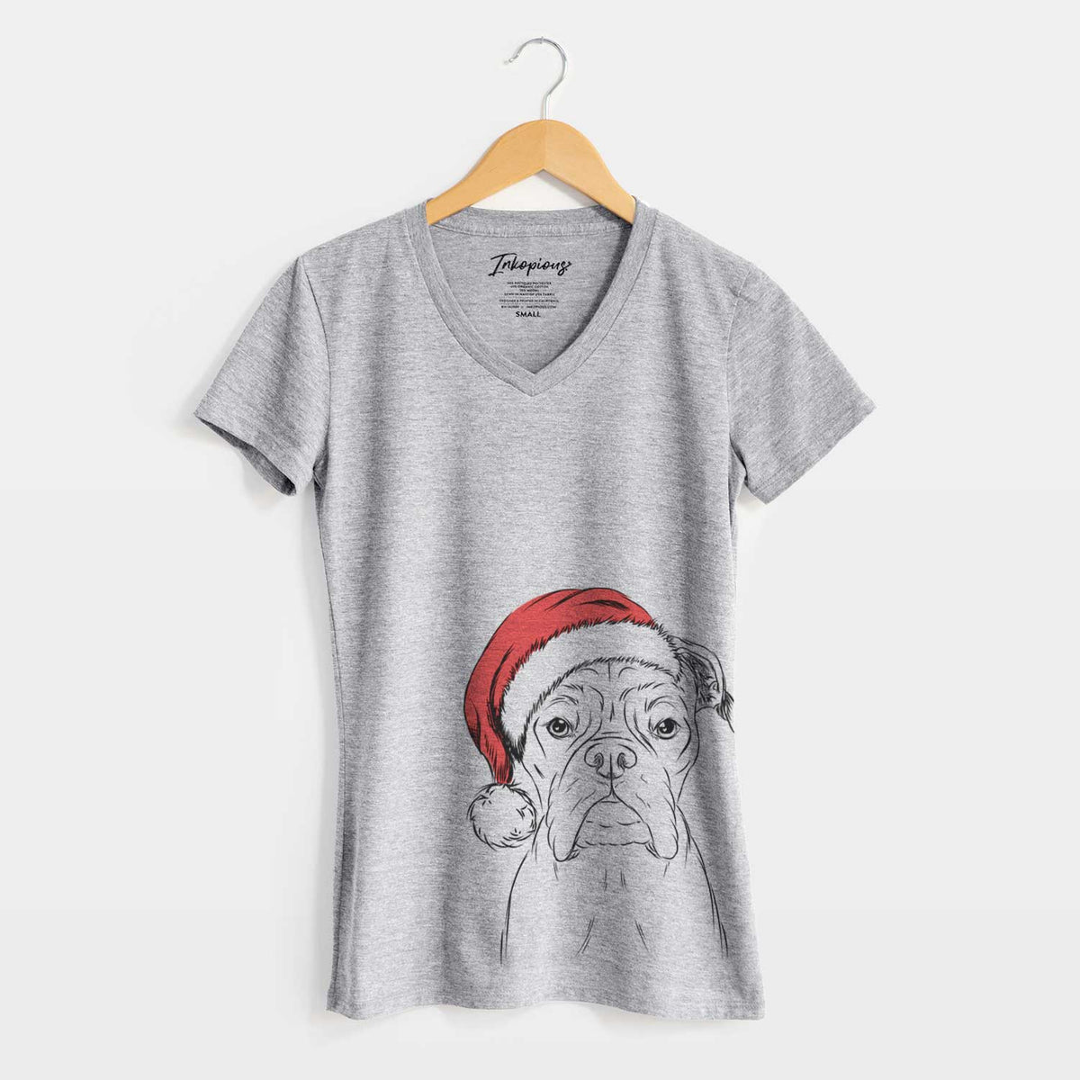 Santa Axel the Boxer - Women's V-neck Shirt