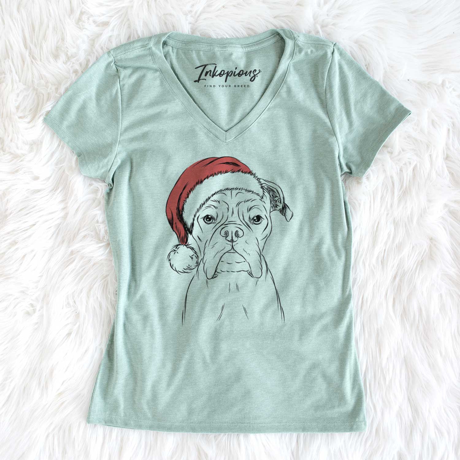 Santa Axel the Boxer - Women's V-neck Shirt