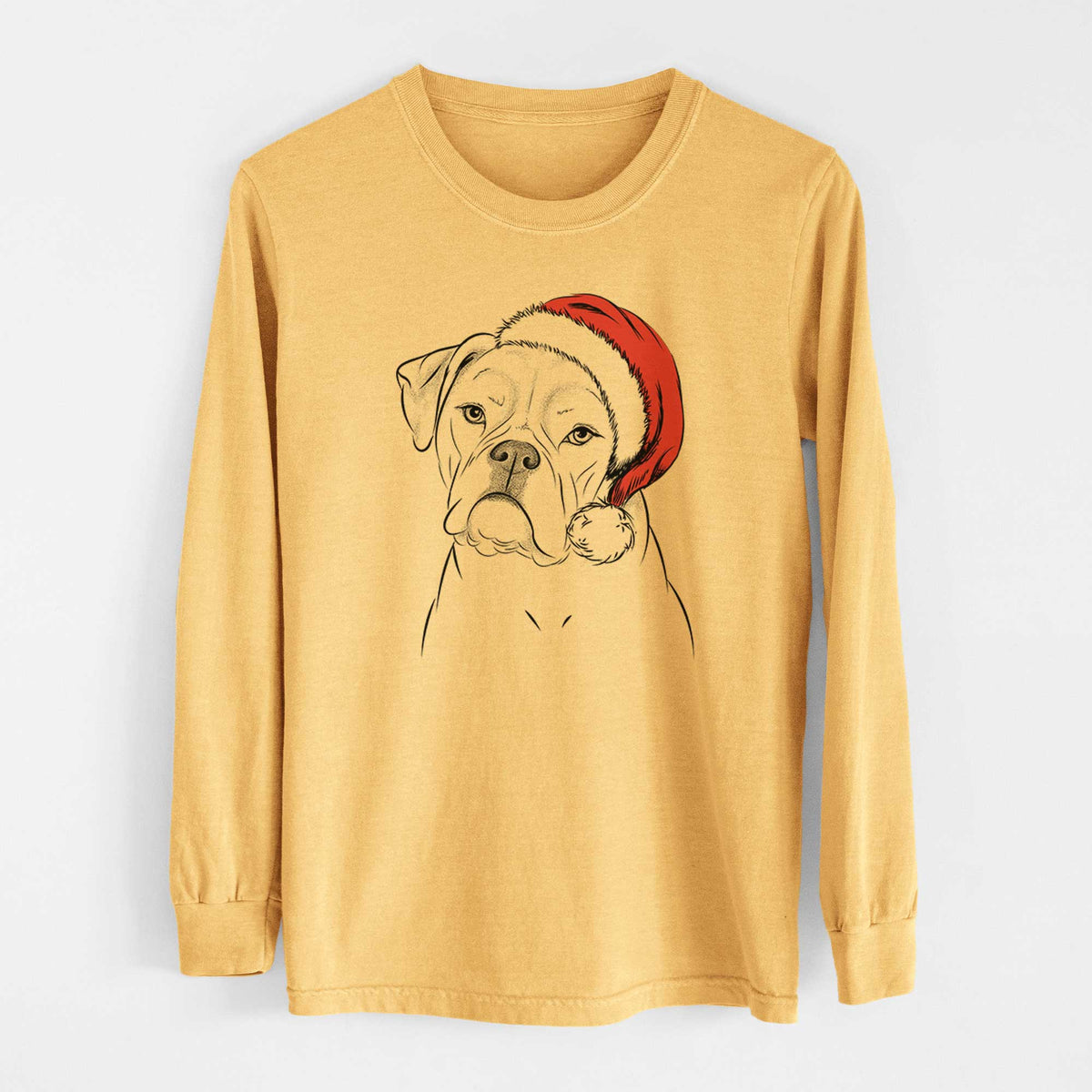 Santa Babe the AmericanBulldog - Heavyweight 100% Cotton Long Sleeve