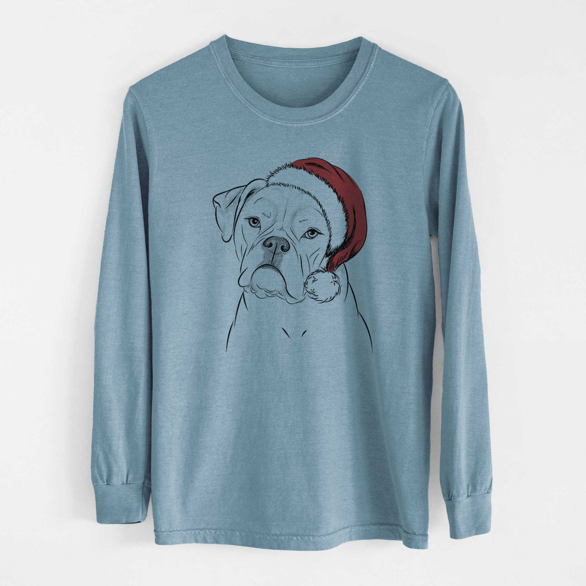 Santa Babe the AmericanBulldog - Heavyweight 100% Cotton Long Sleeve