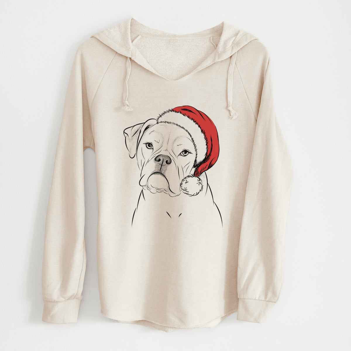 Santa Babe the AmericanBulldog - Cali Wave Hooded Sweatshirt