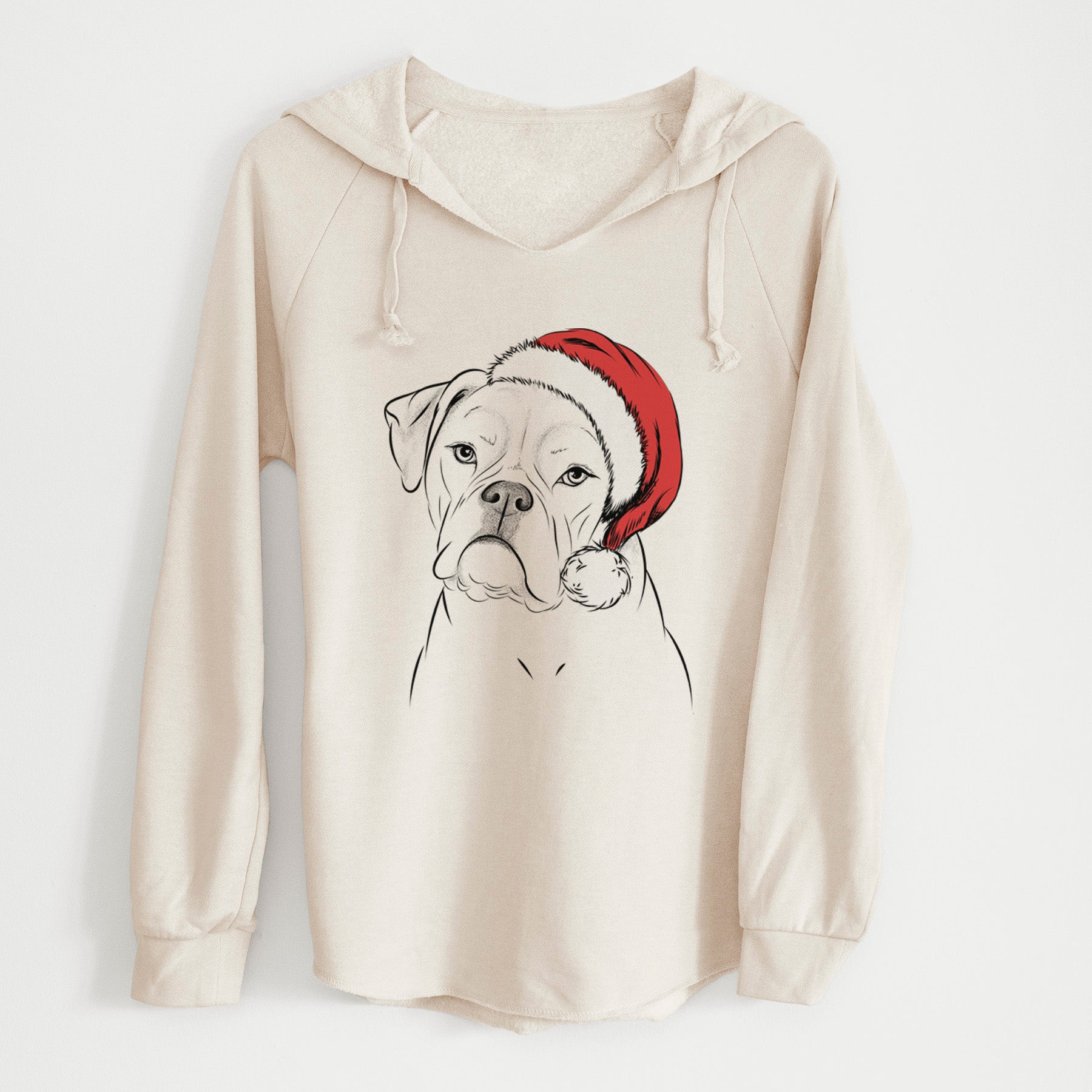 Santa Babe the AmericanBulldog - Cali Wave Hooded Sweatshirt