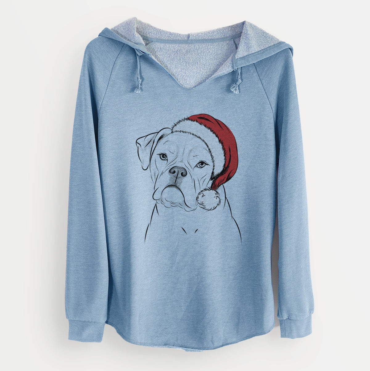 Santa Babe the AmericanBulldog - Cali Wave Hooded Sweatshirt