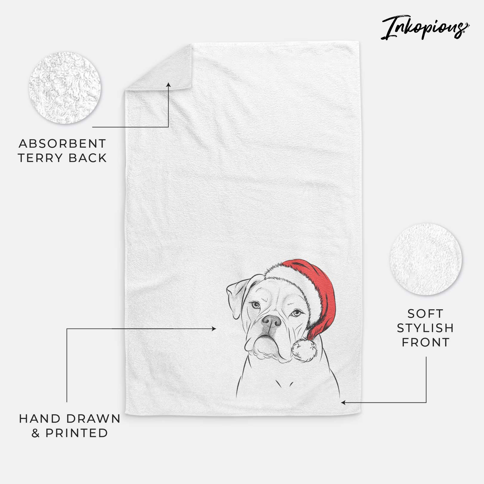 Babe the AmericanBulldog Decorative Hand Towel