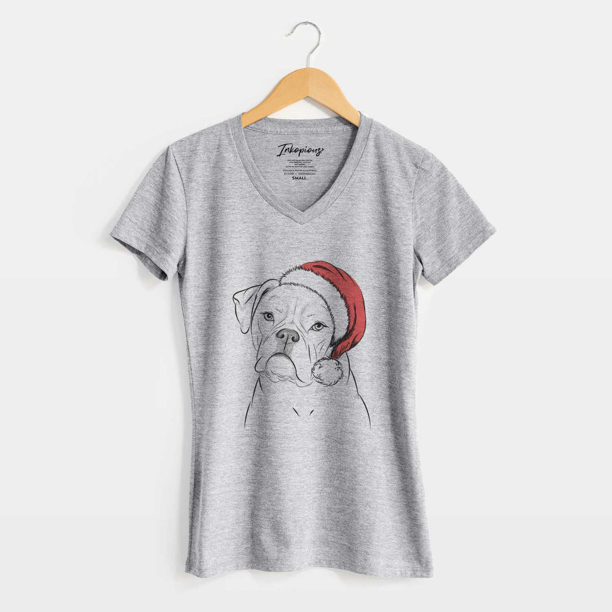Santa Babe the AmericanBulldog - Women's V-neck Shirt