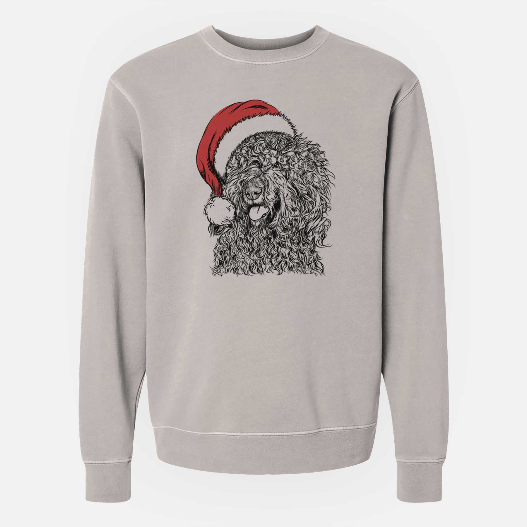 Santa Babs the Barbet - Unisex Pigment Dyed Crew Sweatshirt