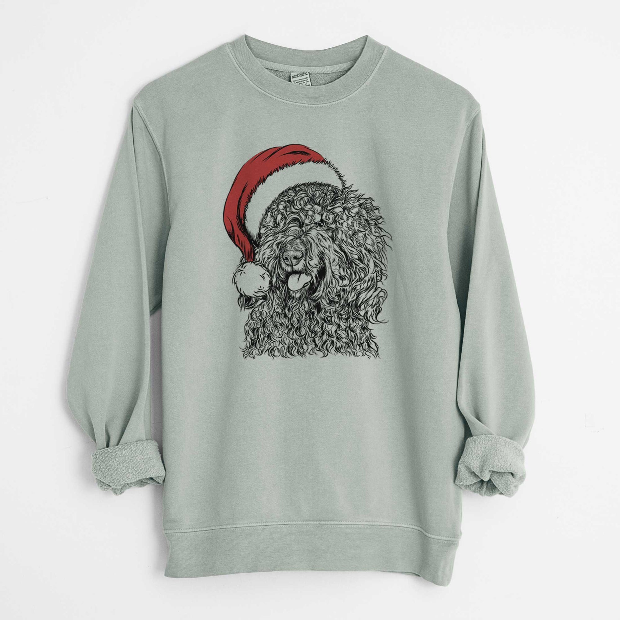 Santa Babs the Barbet - Unisex Pigment Dyed Crew Sweatshirt