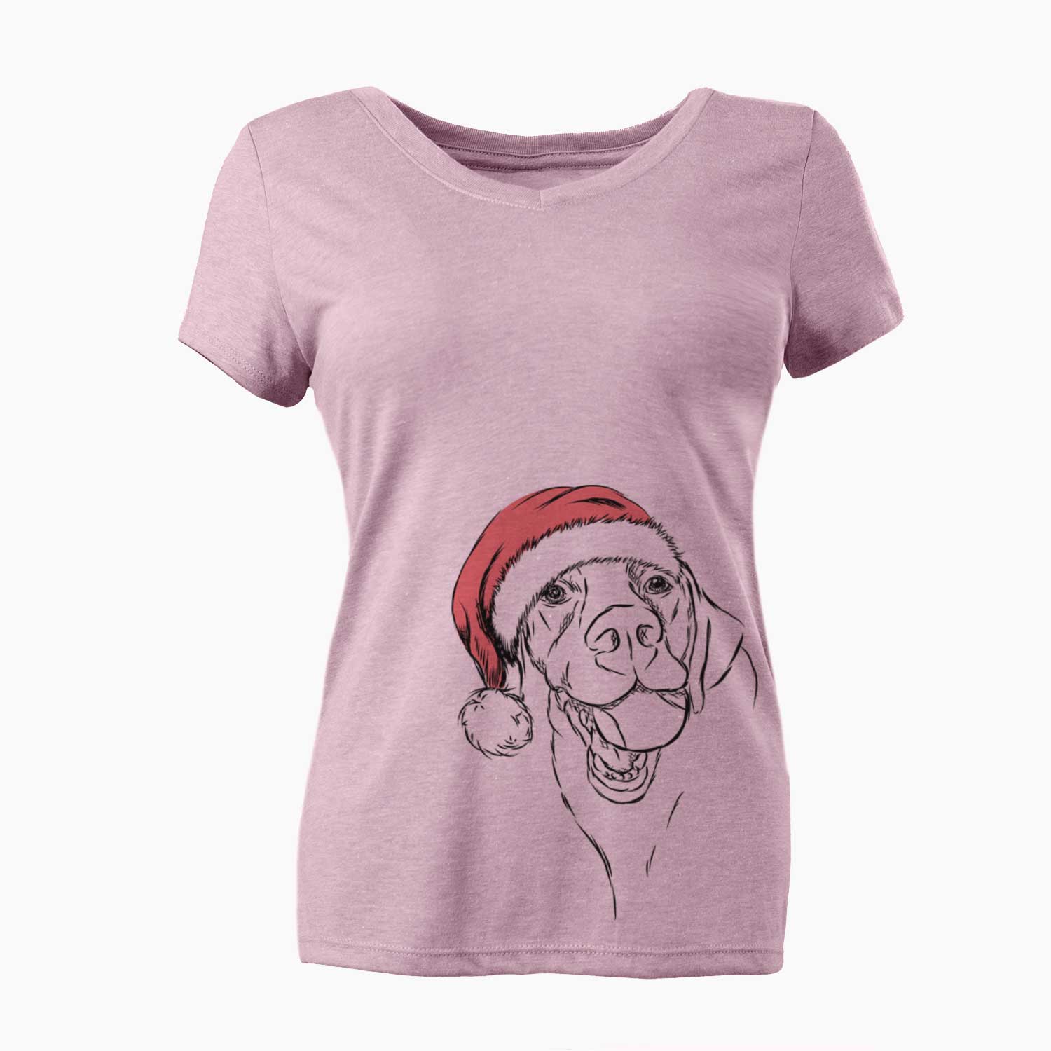 Santa Bailey the Labrador Retriever - Women's V-neck Shirt