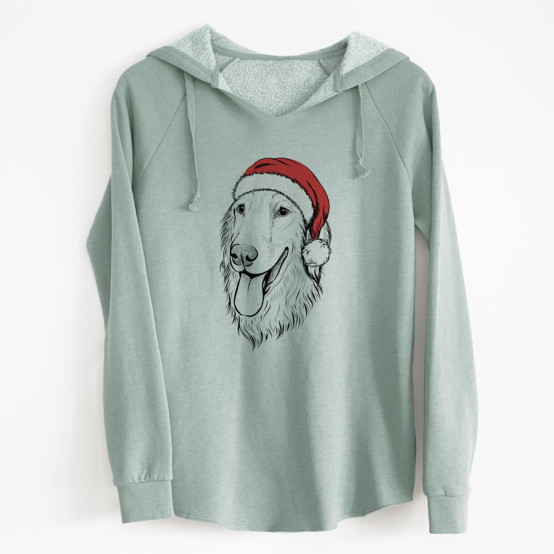 Santa Bailey the Golden Retriever - Cali Wave Hooded Sweatshirt