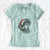 Santa Bailey the Long Haired Dachshund - Women's V-neck Shirt