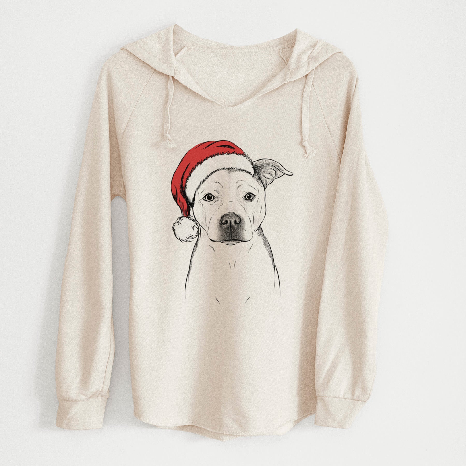 Santa Bailey the Pitbull - Cali Wave Hooded Sweatshirt