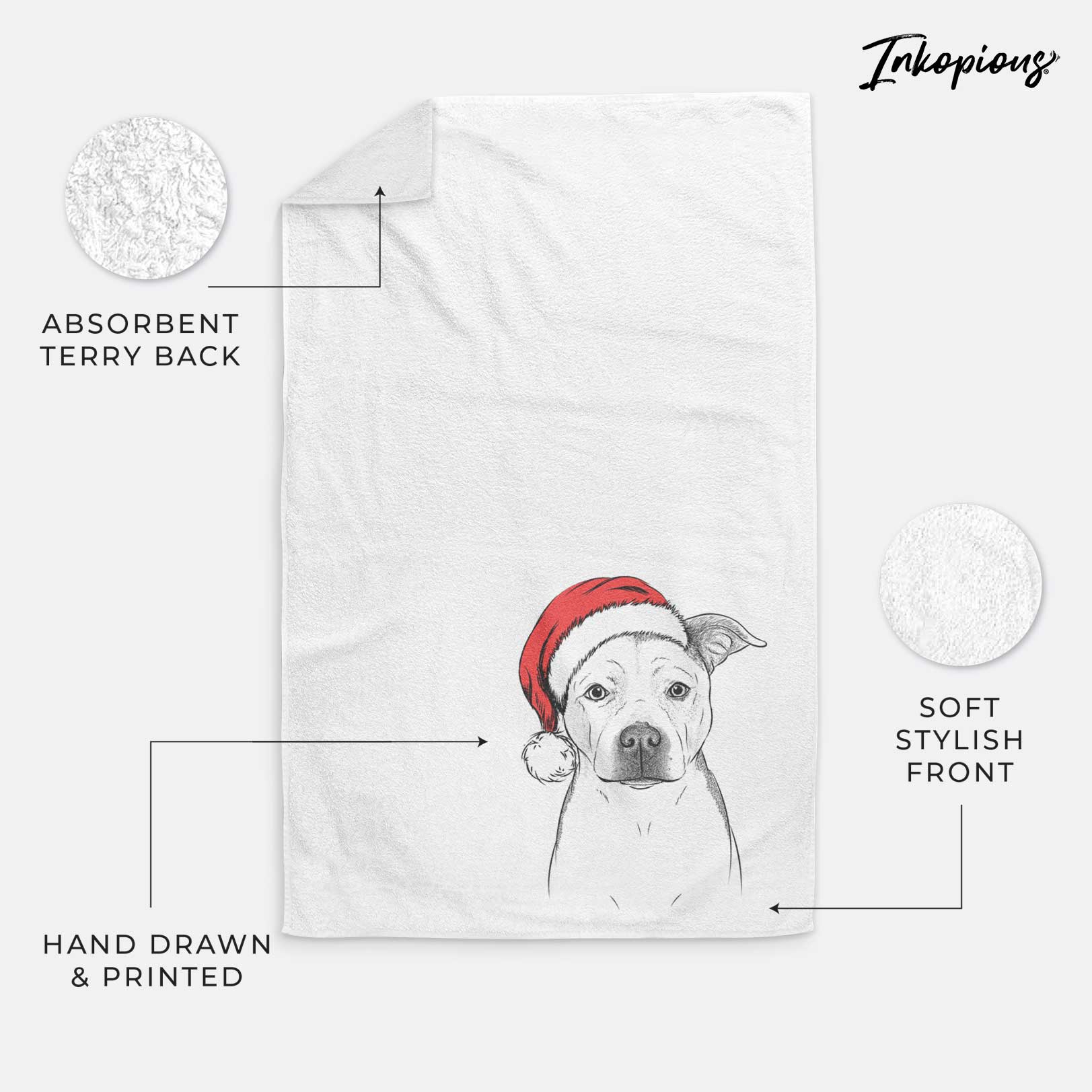 Bailey the Pitbull Decorative Hand Towel