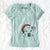 Santa Bailey the Pitbull - Women's V-neck Shirt