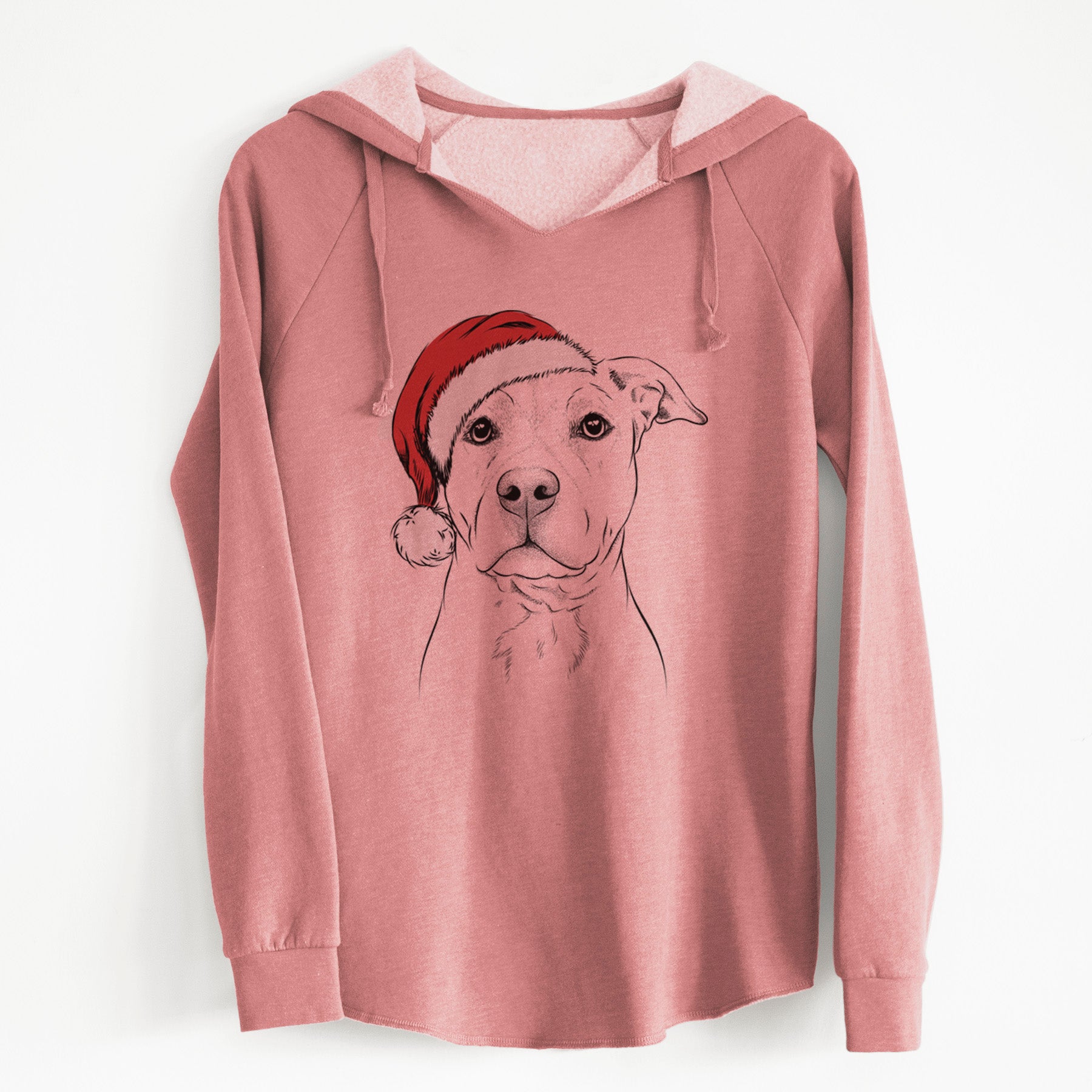 Santa Bailey the American Staffordshire Terrier - Cali Wave Hooded Sweatshirt