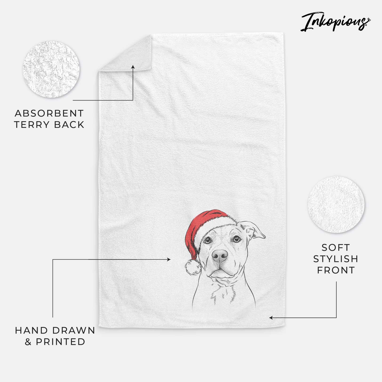 Bailey the American Staffordshire Terrier Decorative Hand Towel