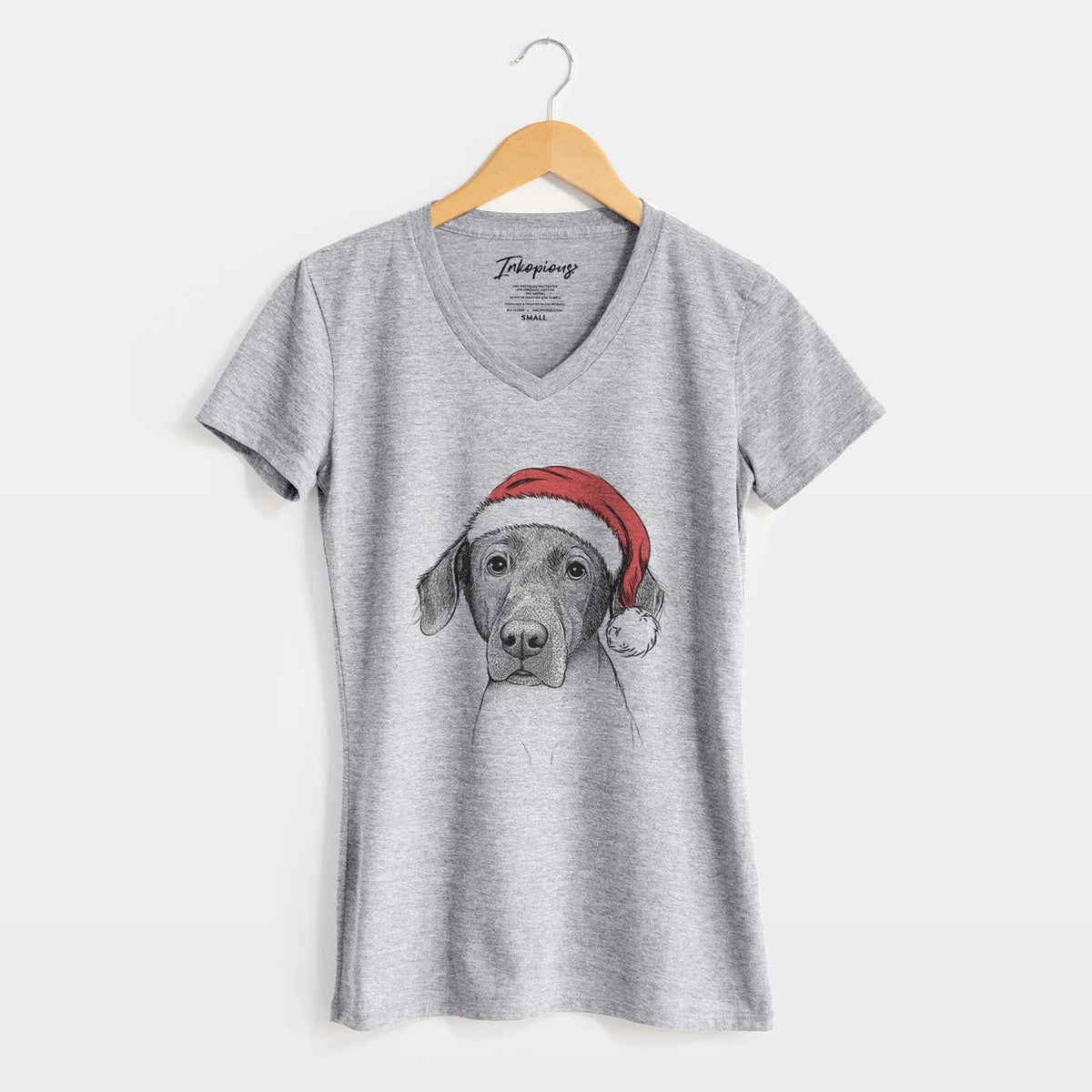 Santa Baldwin the Mixed Breed - Women's V-neck Shirt