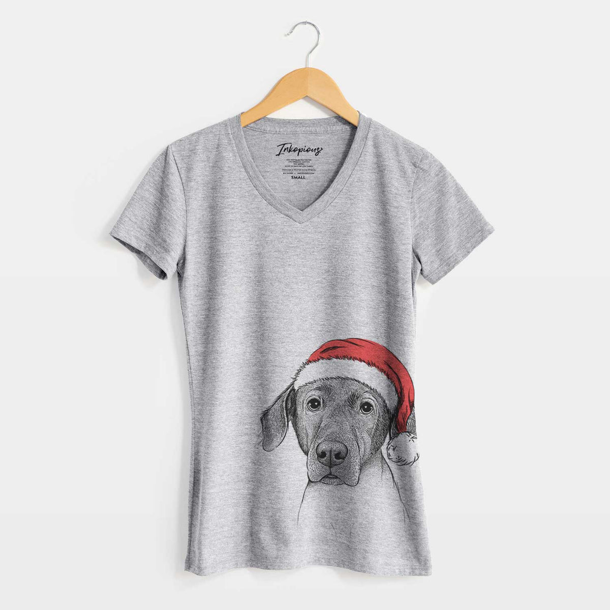 Santa Baldwin the Mixed Breed - Women's V-neck Shirt