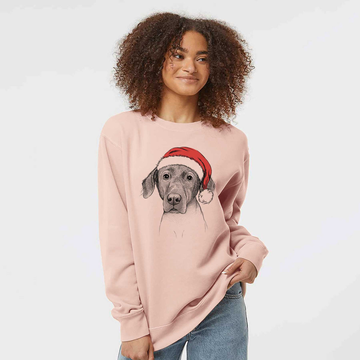 Santa Baldwin the Mixed Breed - Unisex Pigment Dyed Crew Sweatshirt