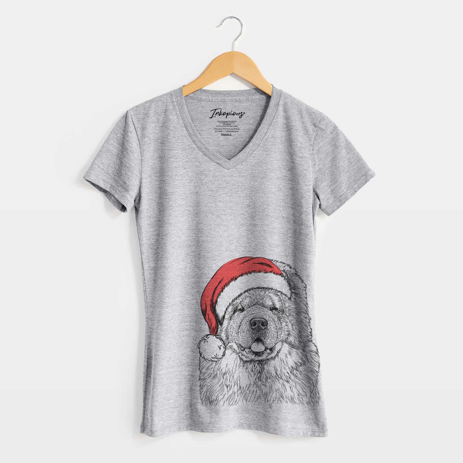 Santa Baloo the Chow Chow - Women's V-neck Shirt