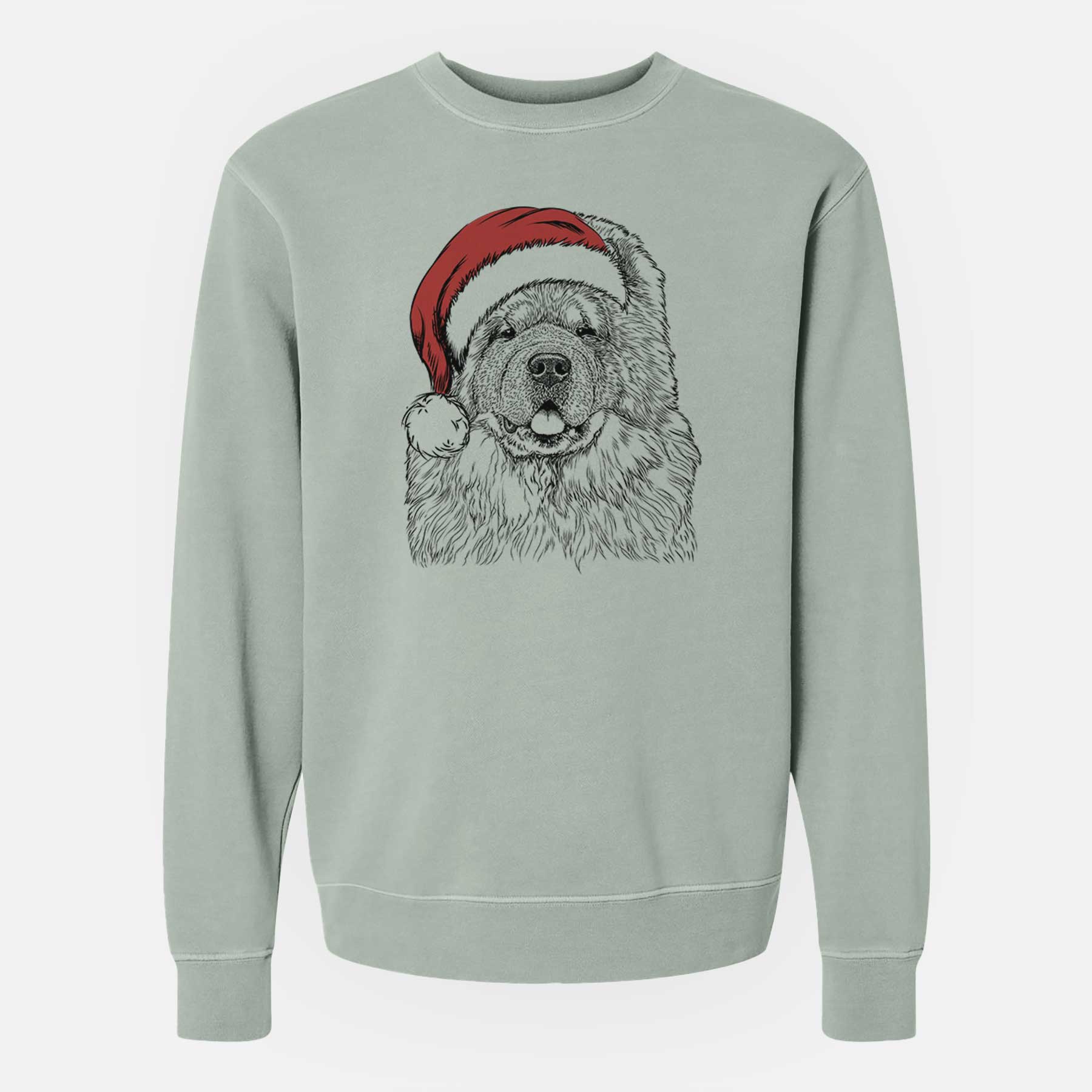 Santa Baloo the Chow Chow - Unisex Pigment Dyed Crew Sweatshirt