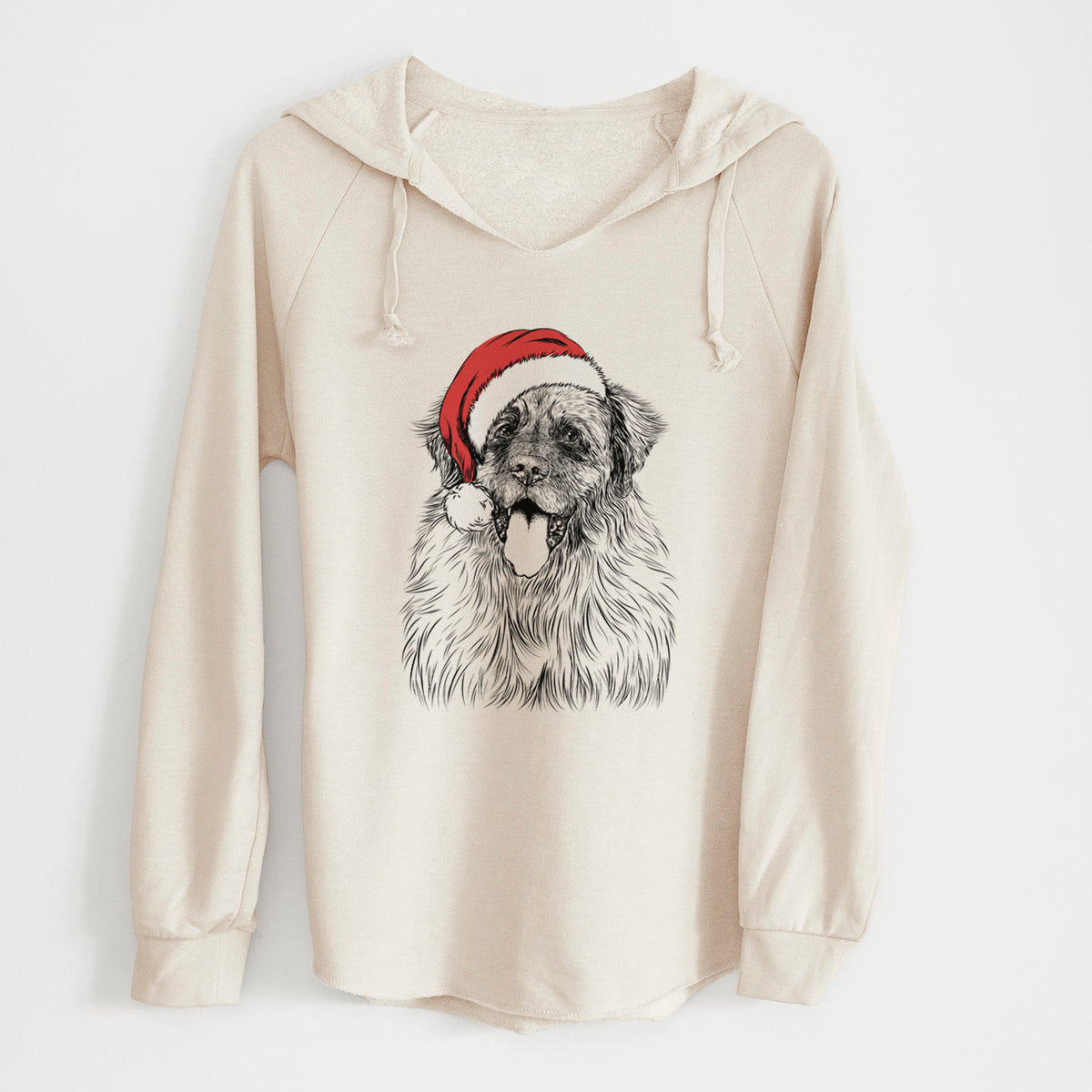 Santa Bamboo the Leonberger - Cali Wave Hooded Sweatshirt