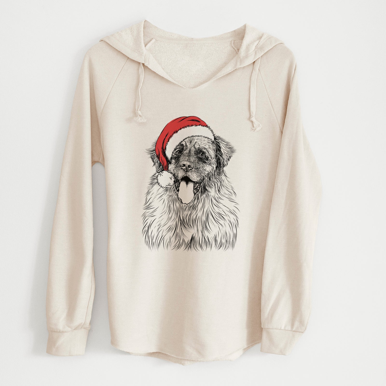Santa Bamboo the Leonberger - Cali Wave Hooded Sweatshirt