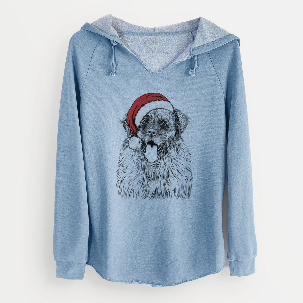 Santa Bamboo the Leonberger - Cali Wave Hooded Sweatshirt