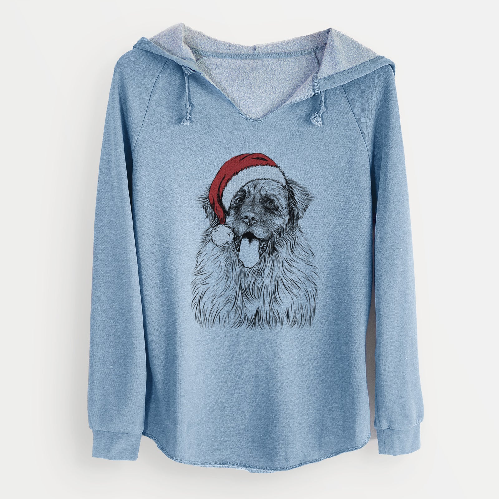 Santa Bamboo the Leonberger - Cali Wave Hooded Sweatshirt