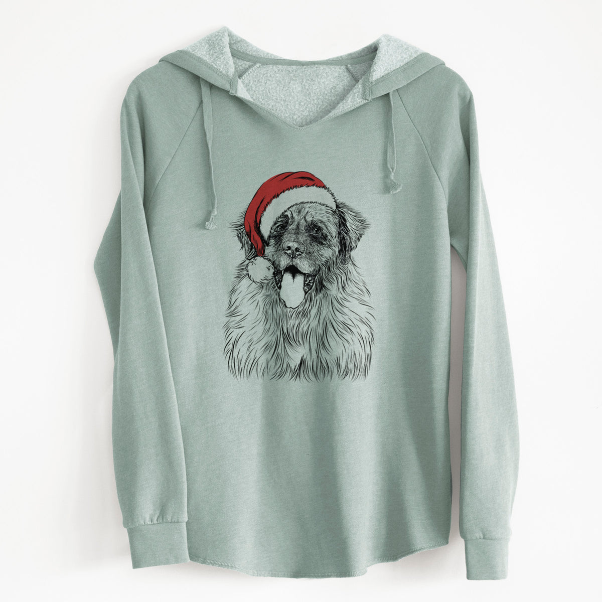 Santa Bamboo the Leonberger - Cali Wave Hooded Sweatshirt