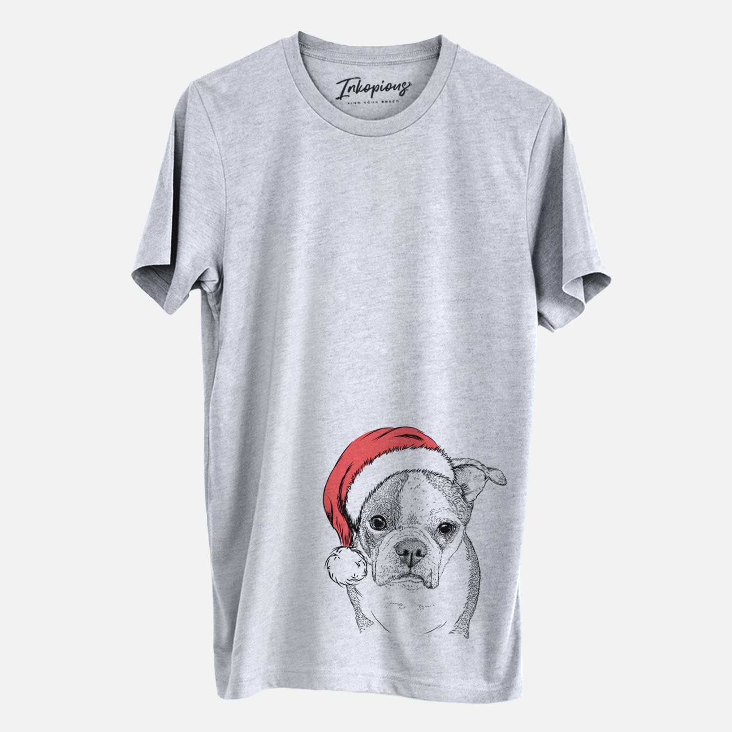 Santa Bandit the Boston Terrier - Unisex Crewneck