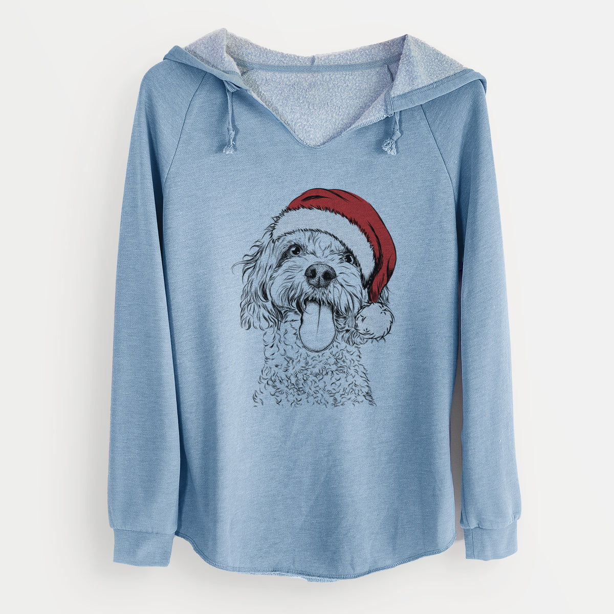 Santa Barney the Cavachon - Cali Wave Hooded Sweatshirt