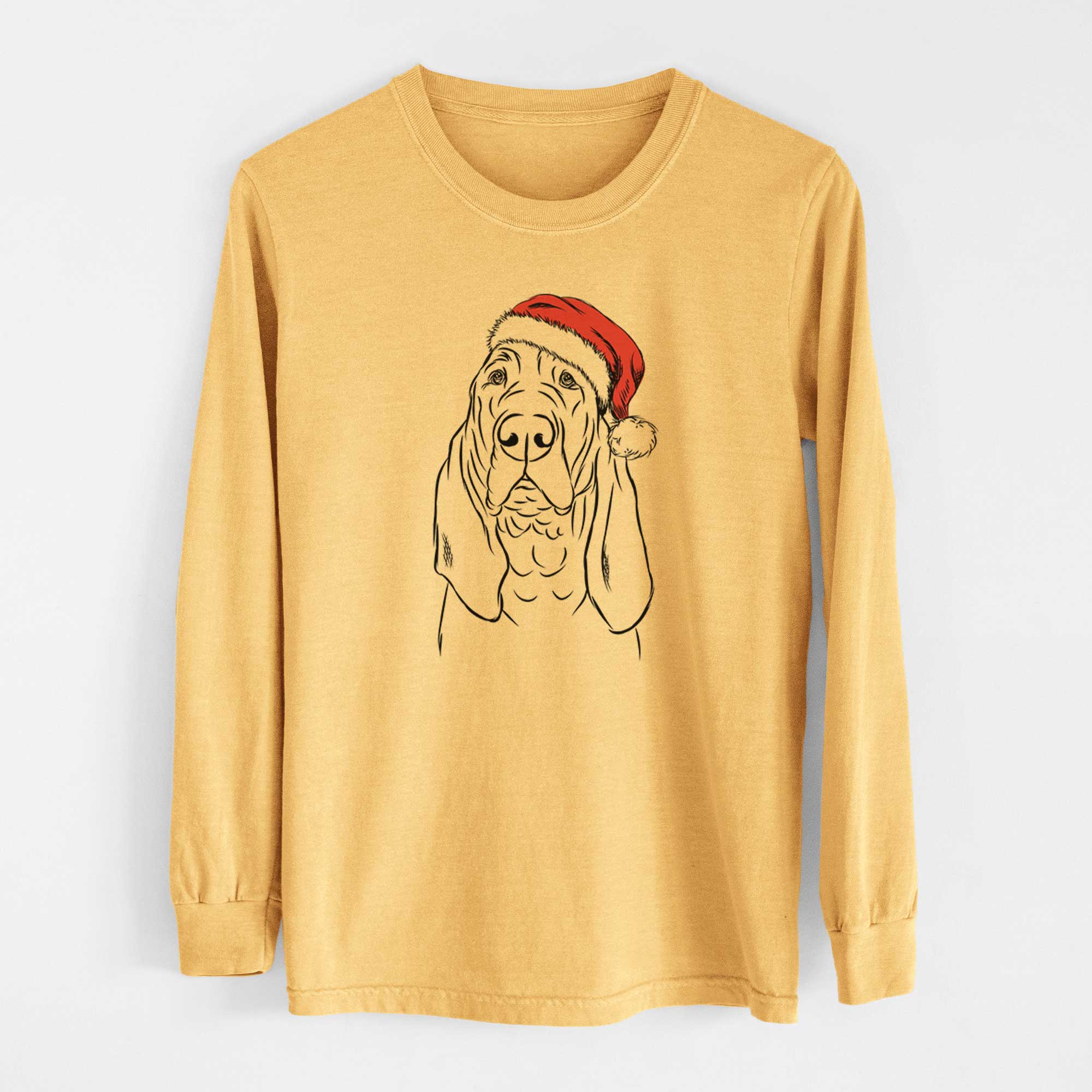 Santa Baron the Bloodhound - Heavyweight 100% Cotton Long Sleeve