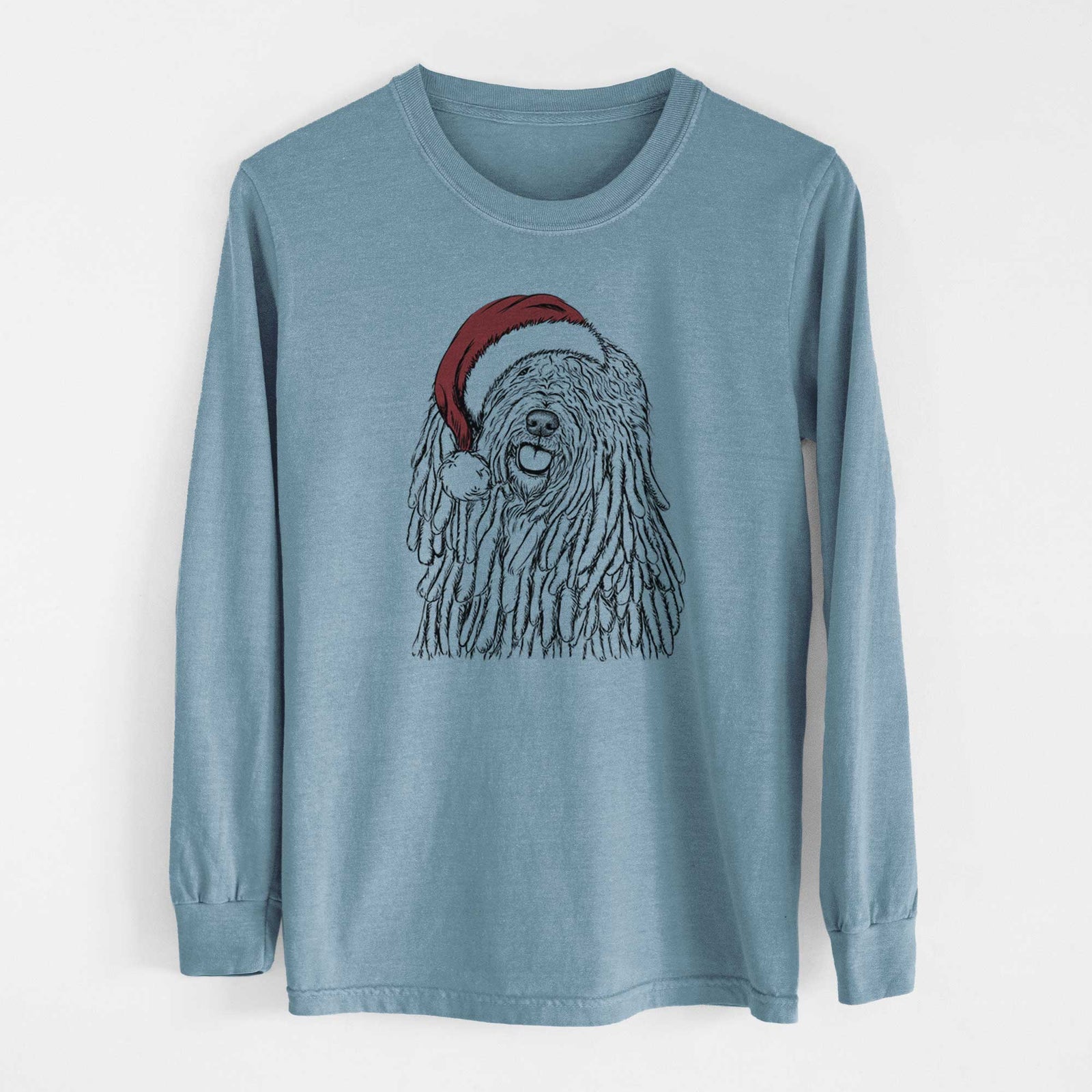 Santa Barry the Komondor - Heavyweight 100% Cotton Long Sleeve