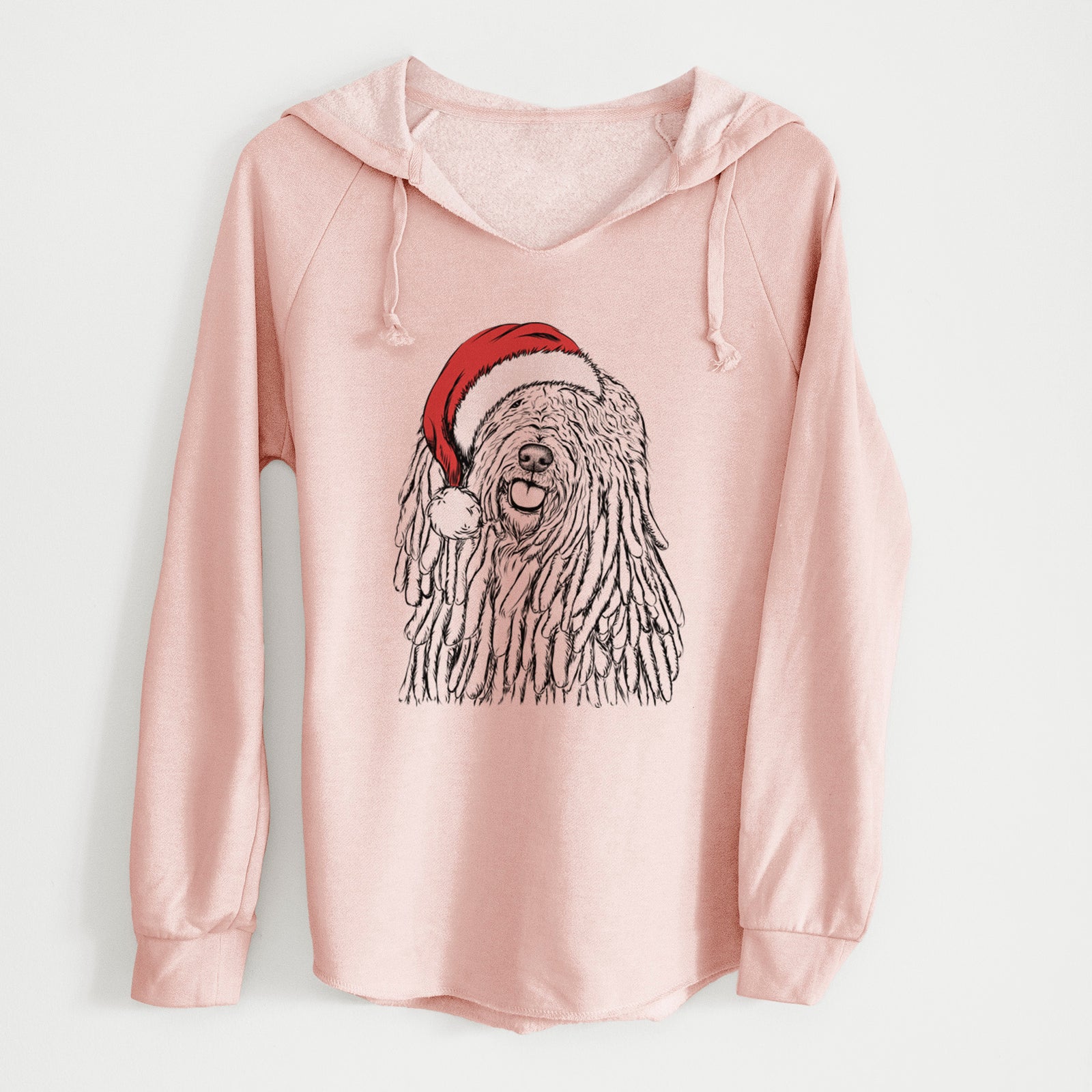 Santa Barry the Komondor - Cali Wave Hooded Sweatshirt