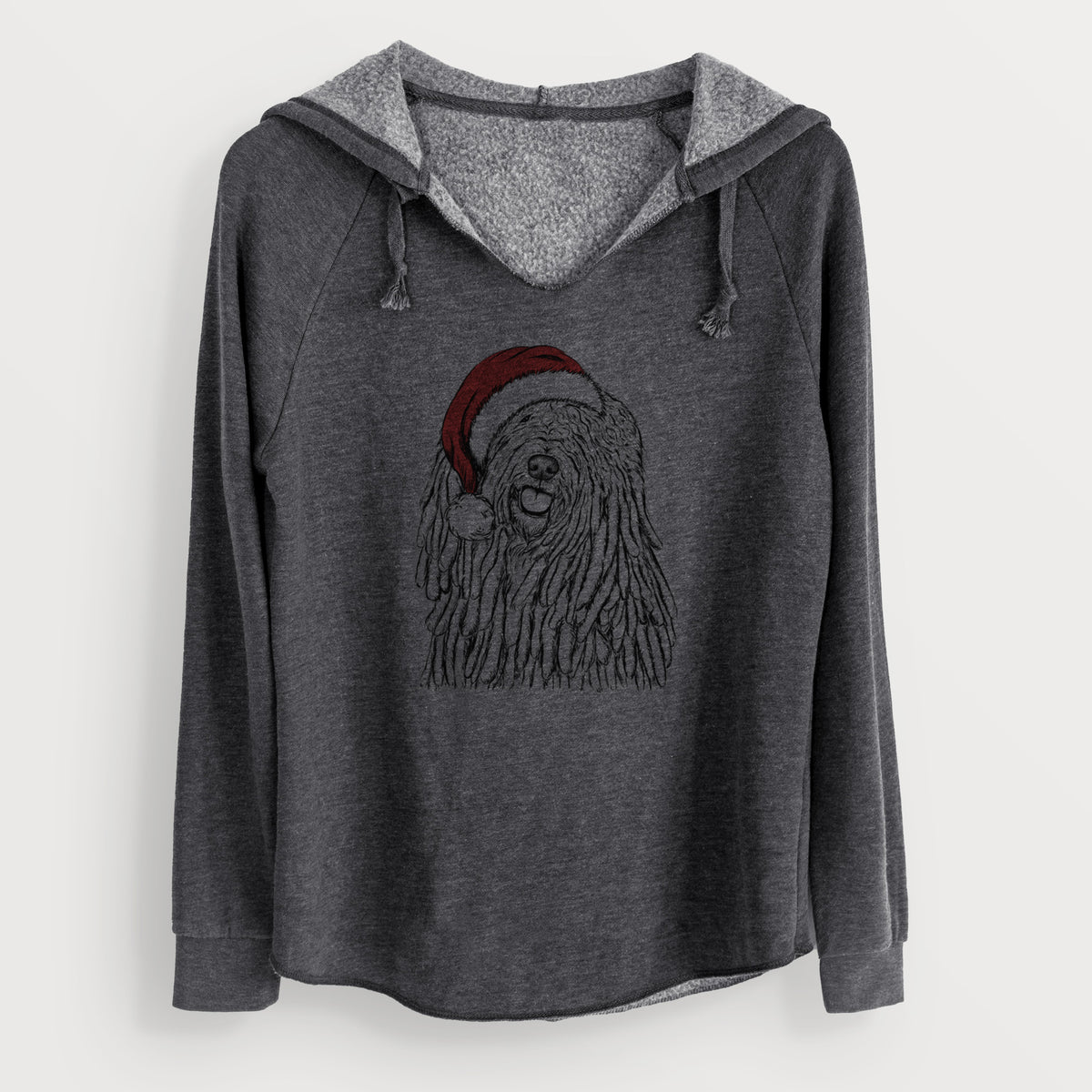 Santa Barry the Komondor - Cali Wave Hooded Sweatshirt
