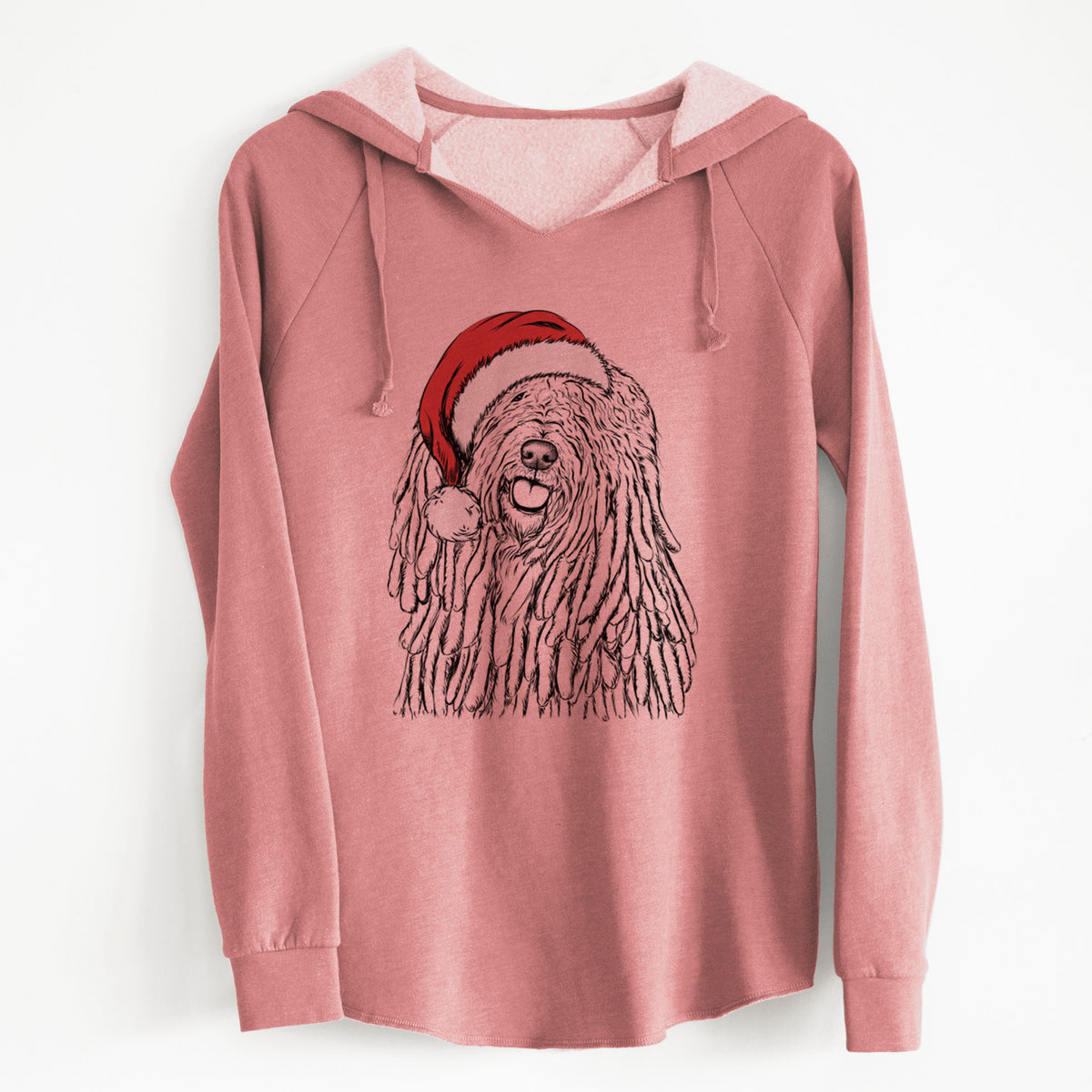 Santa Barry the Komondor - Cali Wave Hooded Sweatshirt
