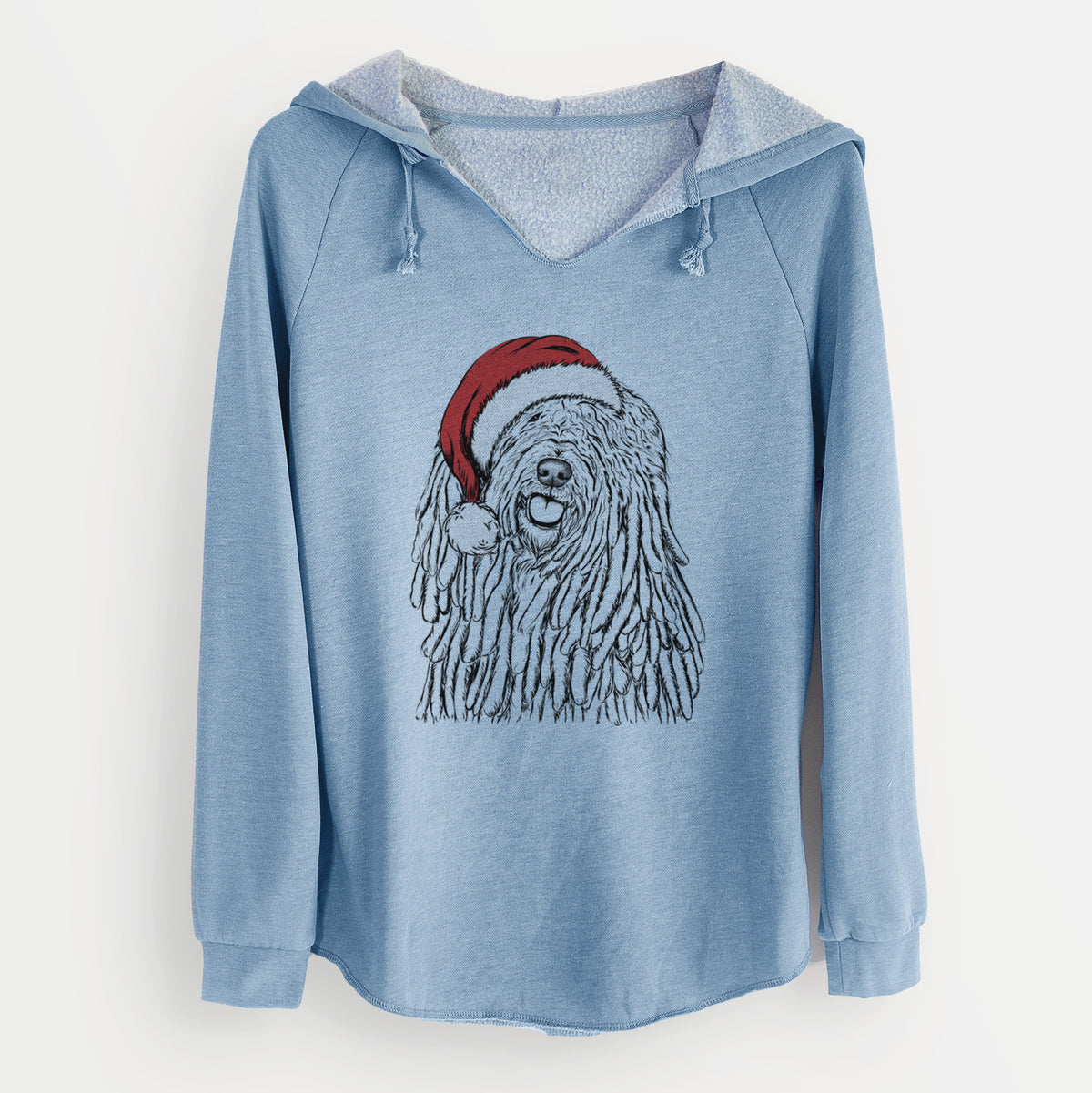 Santa Barry the Komondor - Cali Wave Hooded Sweatshirt
