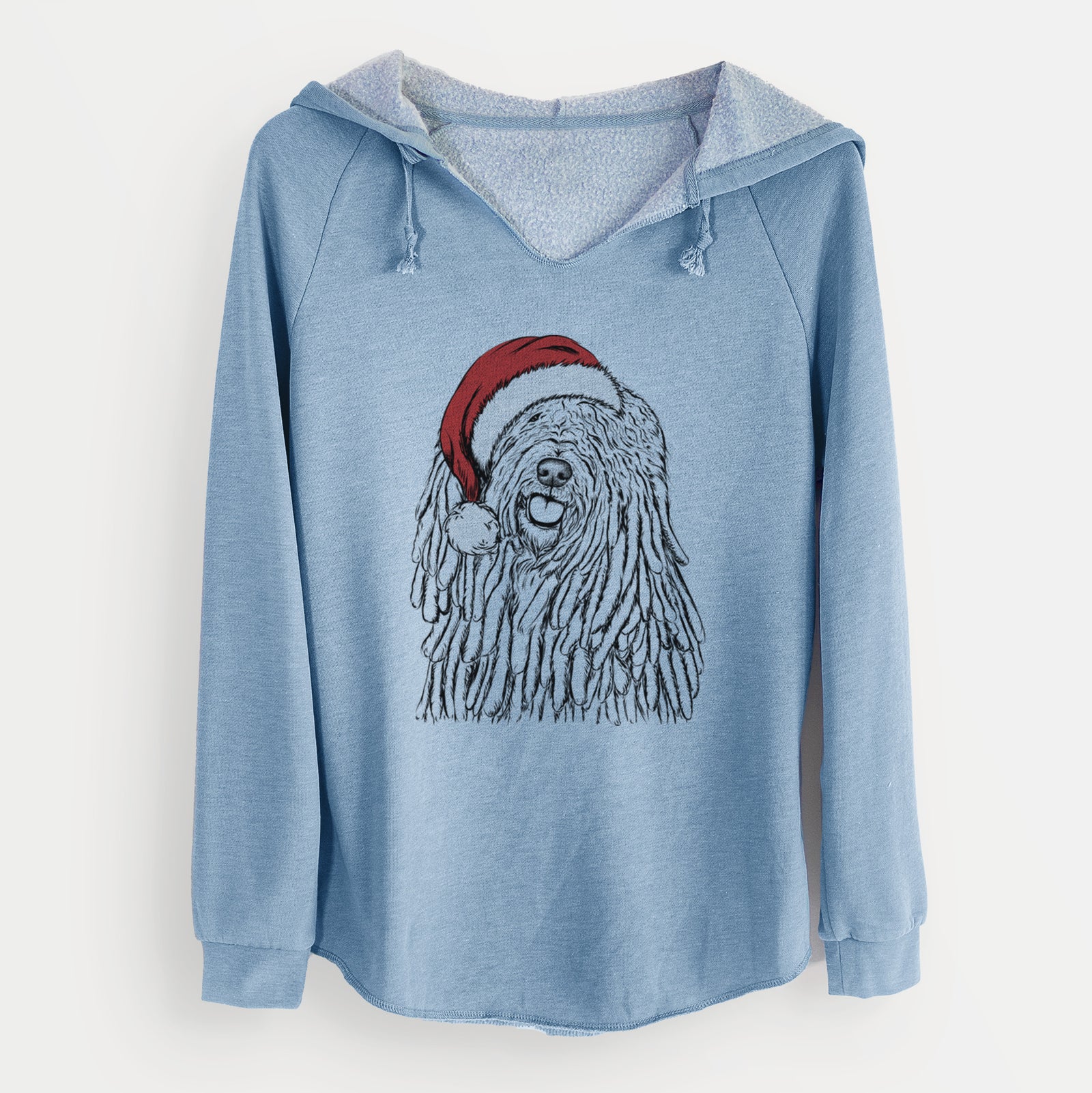 Santa Barry the Komondor - Cali Wave Hooded Sweatshirt