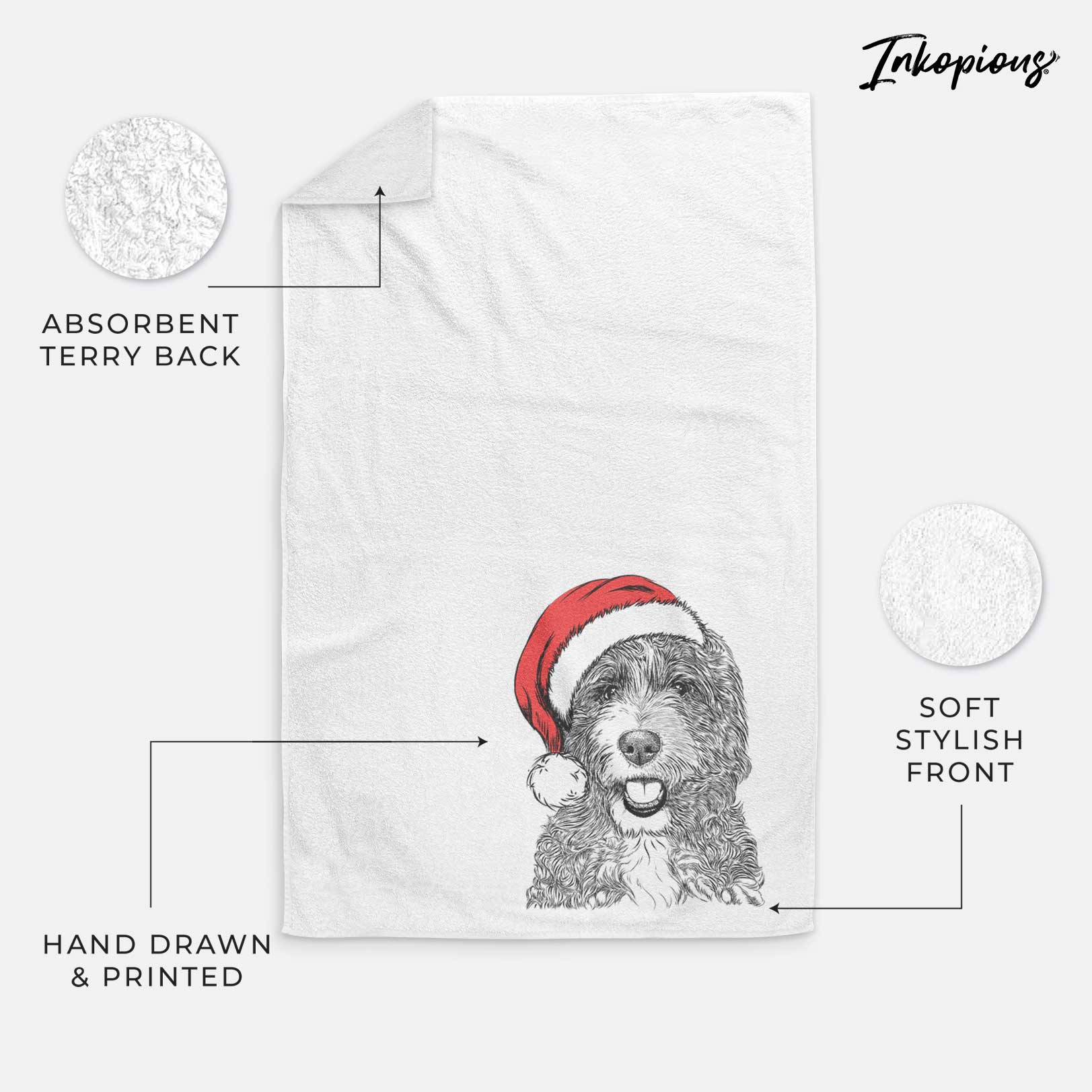 Bash the Bernedoodle Decorative Hand Towel