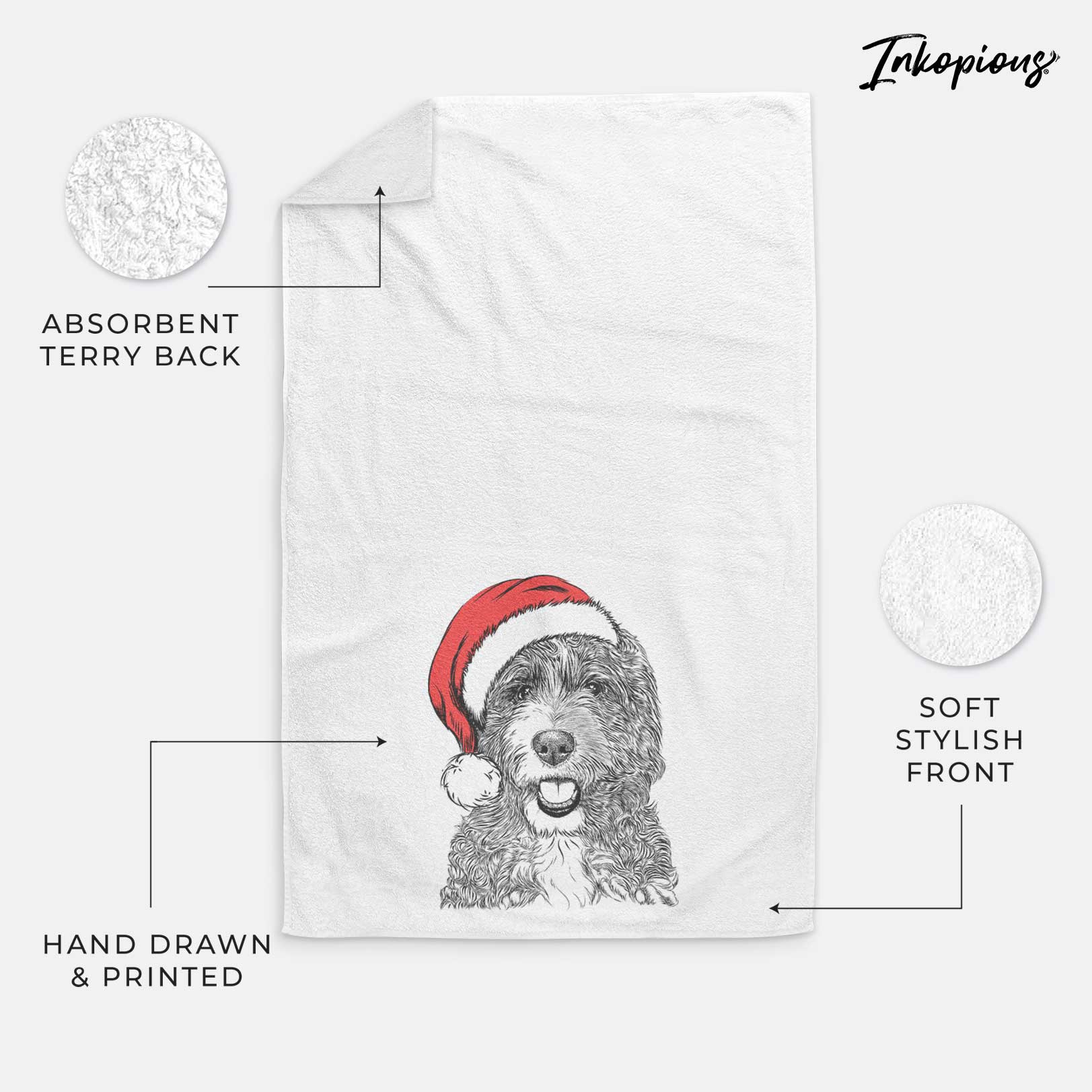 Bash the Bernedoodle Decorative Hand Towel