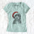 Santa Bash the Bernedoodle - Women's V-neck Shirt