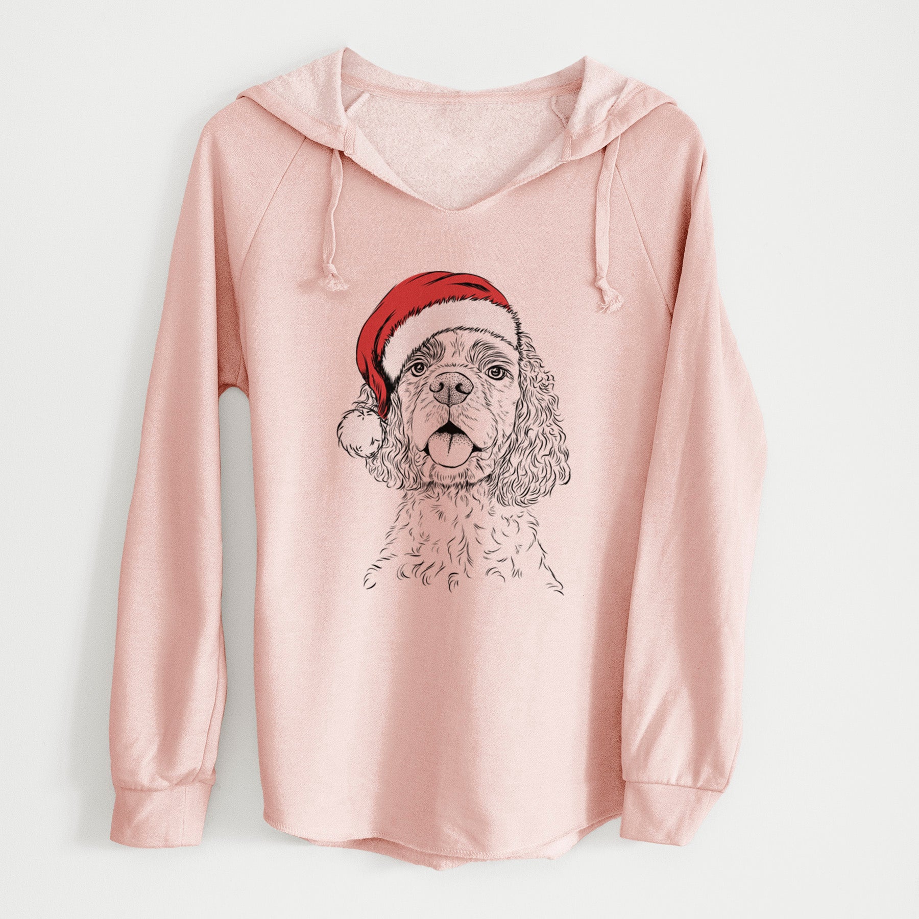 Santa Baxter the American Cocker Spaniel - Cali Wave Hooded Sweatshirt