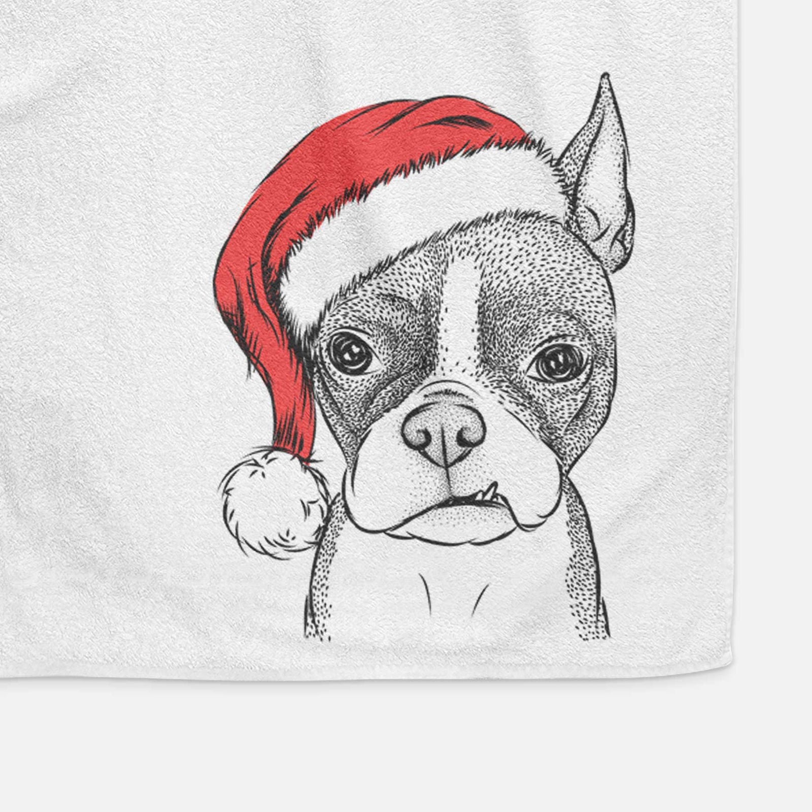 Bean the Boston Terrier Decorative Hand Towel