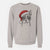 Santa Bean the Boston Terrier - Unisex Pigment Dyed Crew Sweatshirt