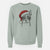 Santa Bean the Boston Terrier - Unisex Pigment Dyed Crew Sweatshirt