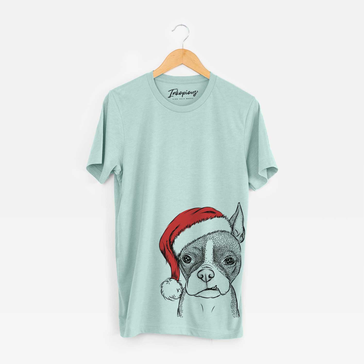 Santa Bean the Boston Terrier - Unisex Crewneck