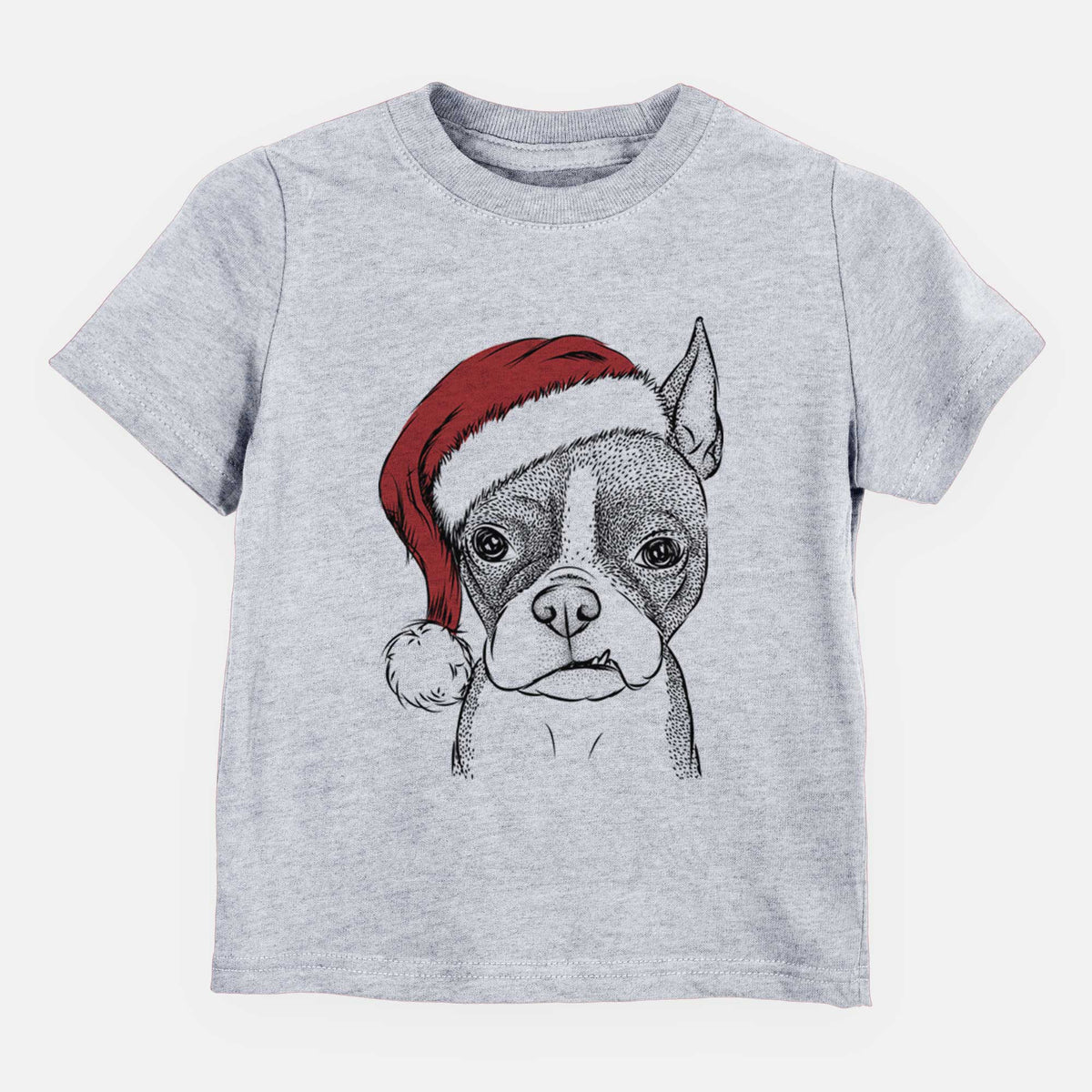Santa Bean the Boston Terrier - Kids/Youth/Toddler Shirt