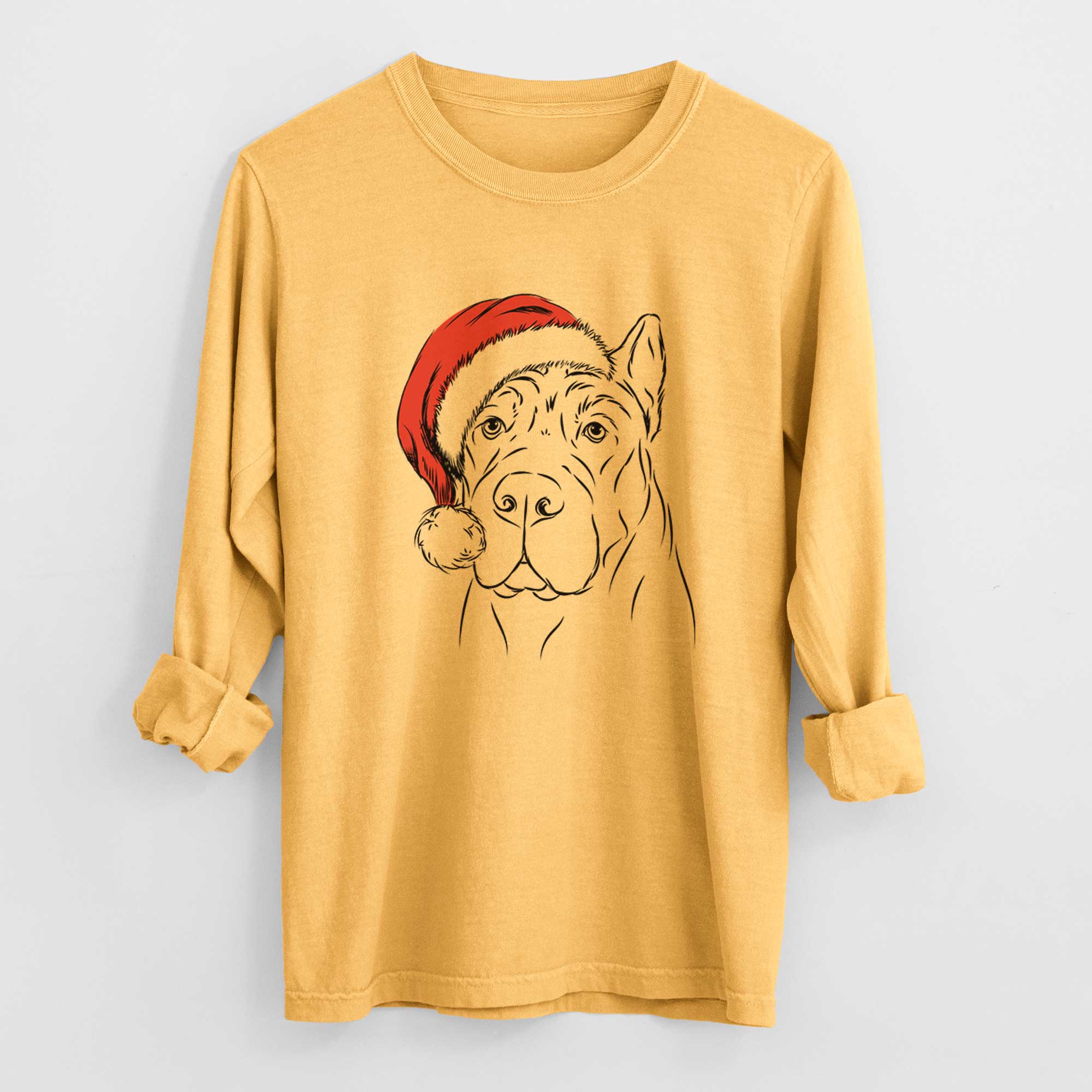 Santa Bearson the Cane Corso - Heavyweight 100% Cotton Long Sleeve